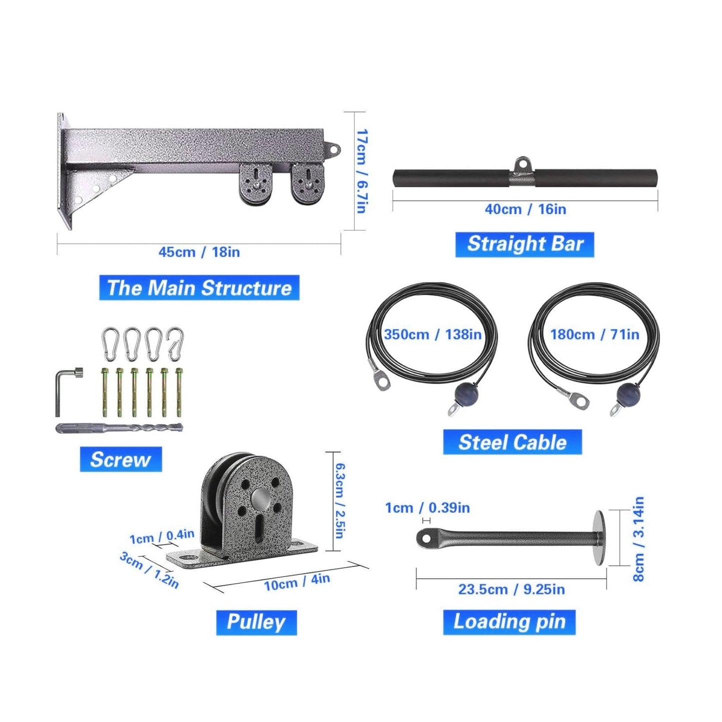 Wall Mounted LAT Pulldown Machine