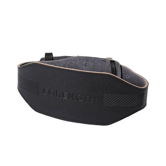 Leather weight training belt