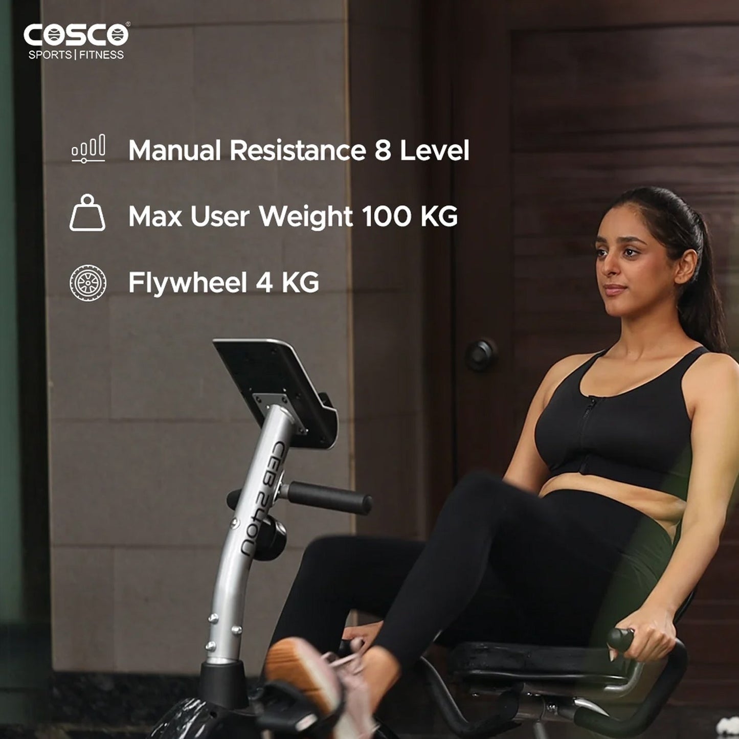 CEB-240R Recumbent Bike With 4kg Flywheel & Manual Tension
